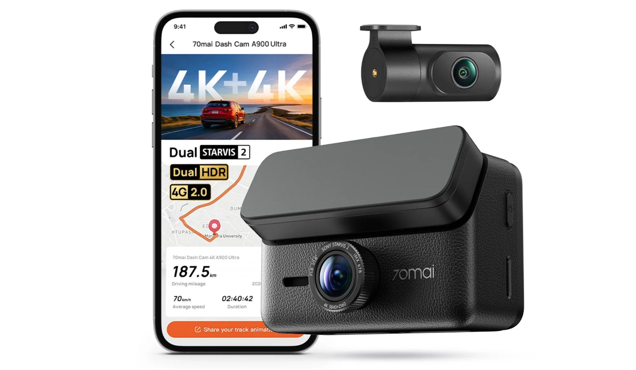 70mai A900 Ultra e applicazione mobile