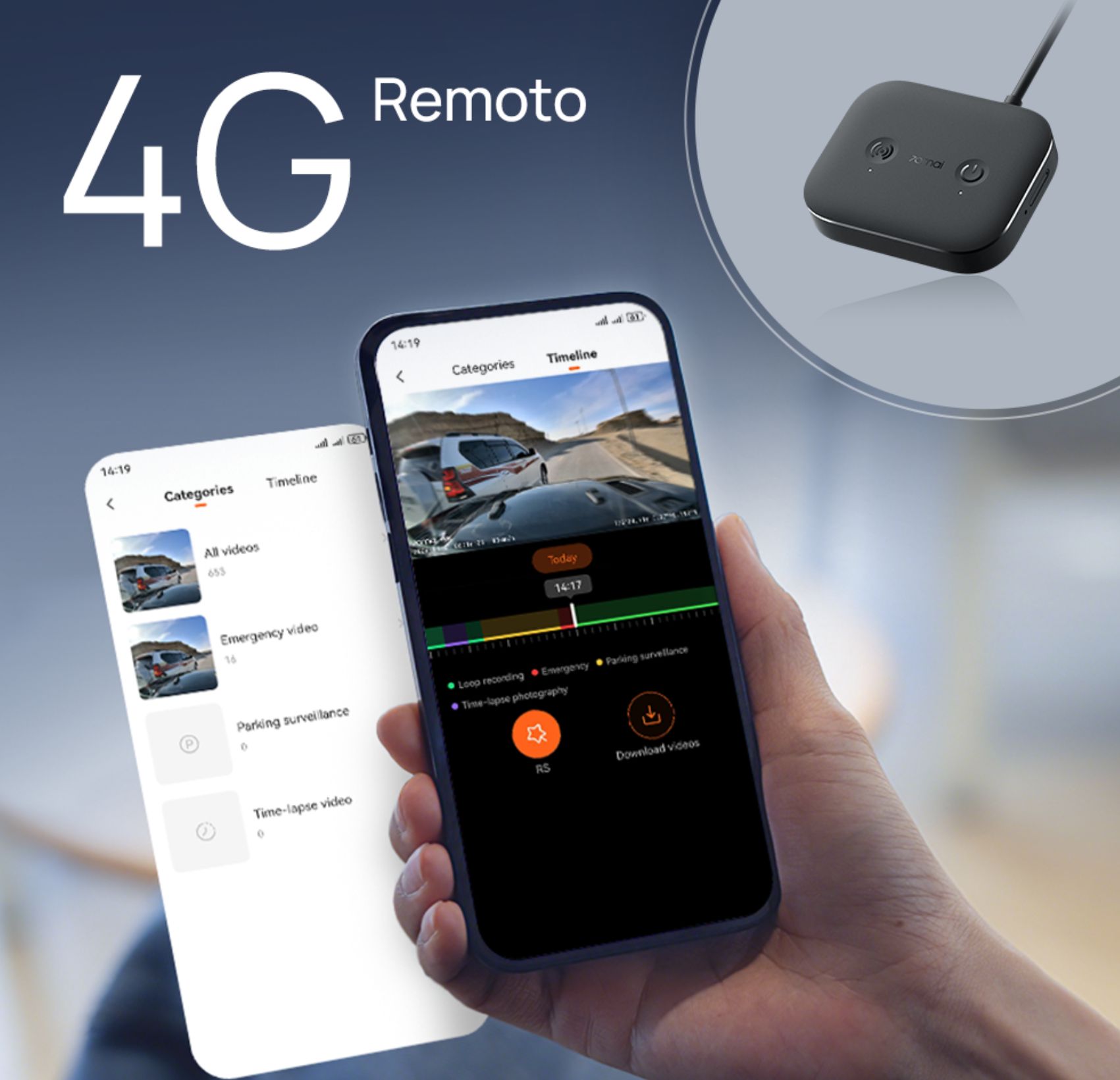 Controllo remoto 4G e download video