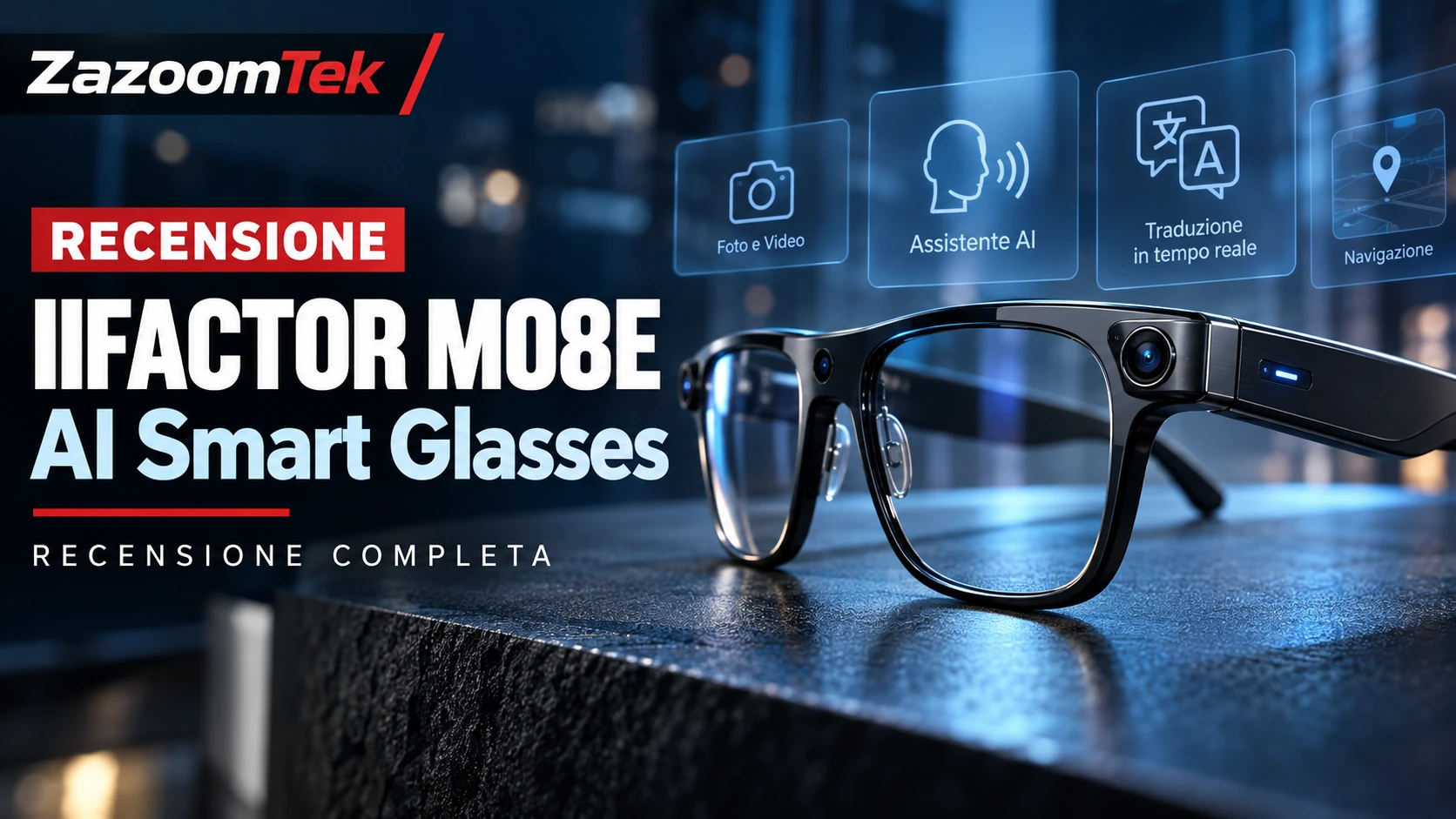 IIFACTOR M08E AI Smart Glasses | Recensione