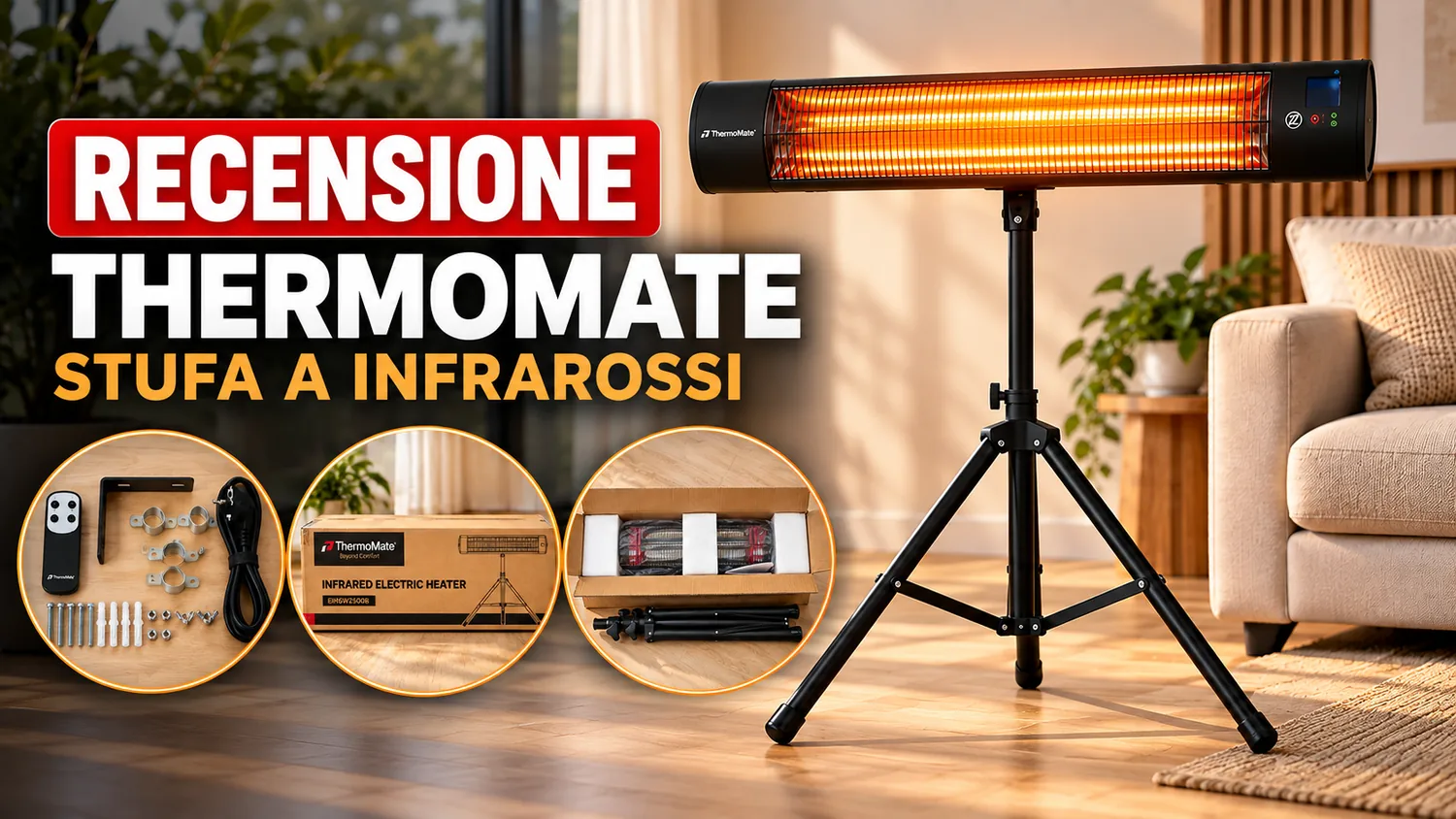 ThermoMate 2500W Recensione | Riscaldatore a infrarossi 2-in-1 per terrazze, balconi e giardini
