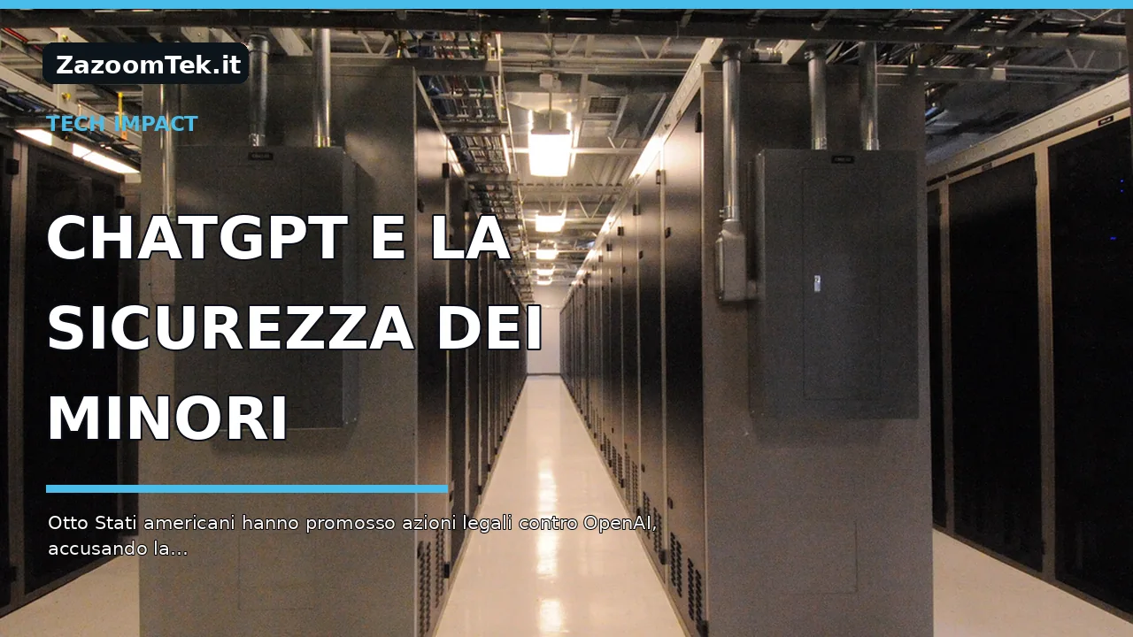 ChatGPT e la sicurezza dei minori: otto Stati USA citano in giudizio OpenAI