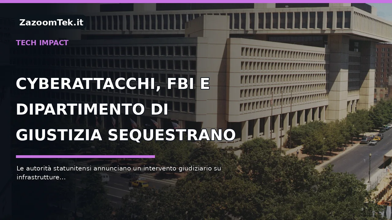 Cyberattacchi, FBI e Dipartimento di Giustizia sequestrano strumenti attribuiti a Flax Typhoon