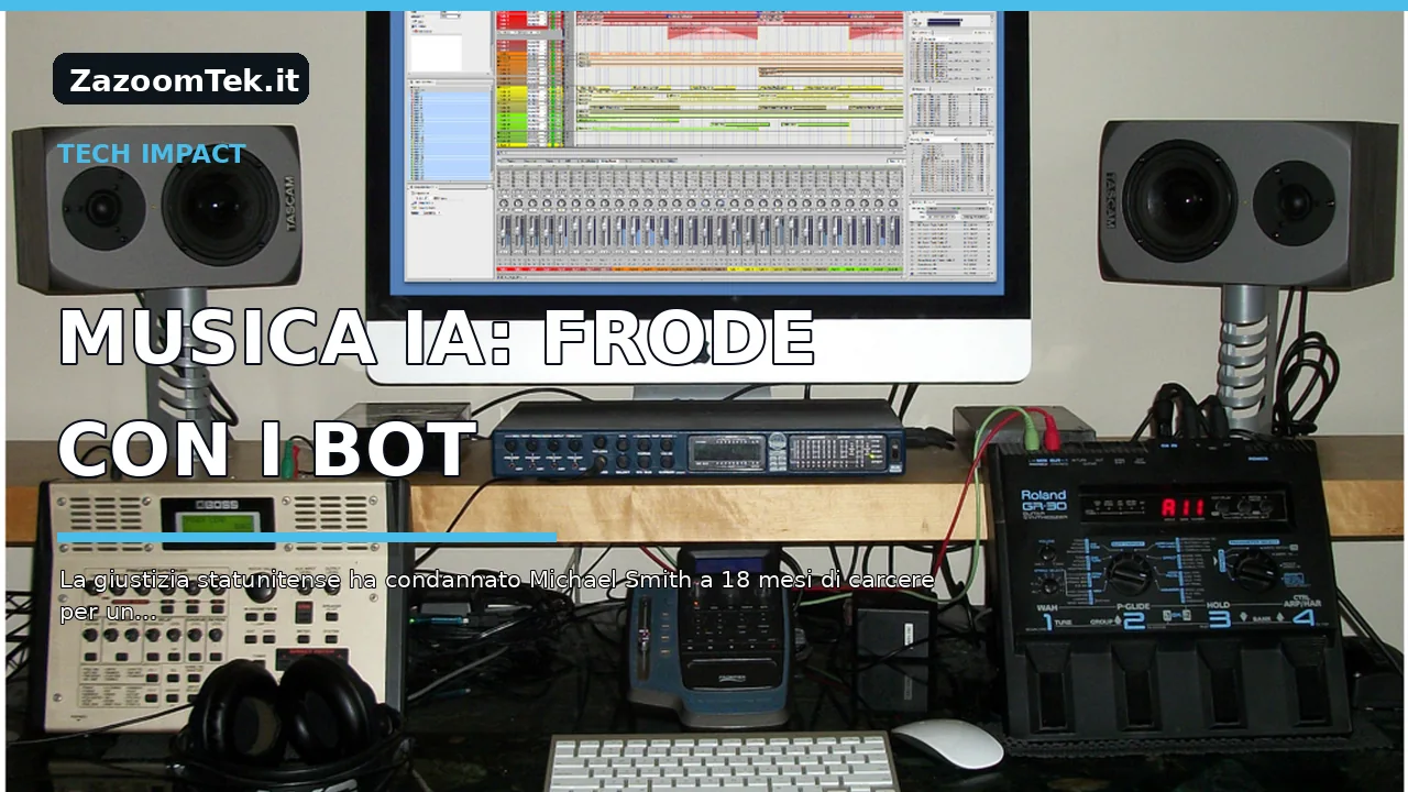 Streaming musicale e bot IA, negli USA 18 mesi di carcere per una frode sui diritti d'autore