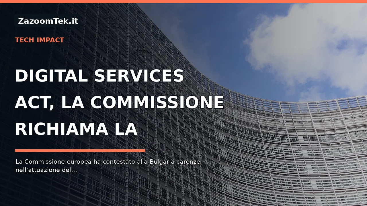 Digital Services Act, la Commissione richiama la Bulgaria: perché i controlli sulle piattaforme contano