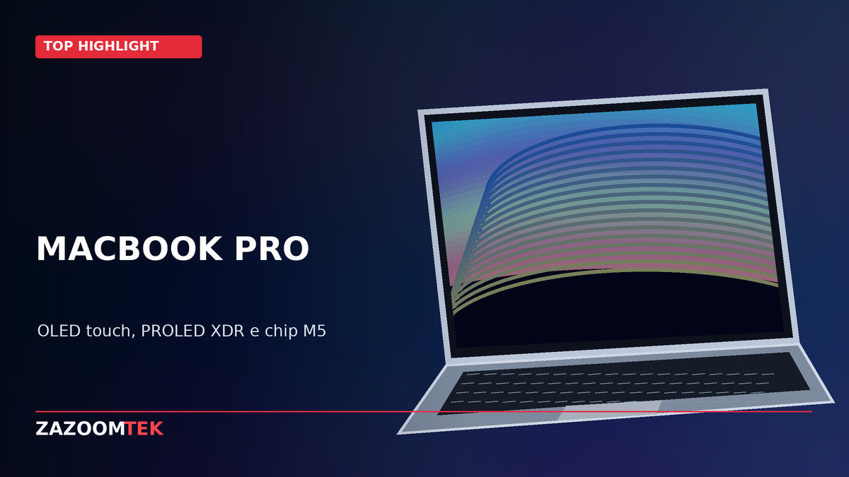 MacBook Pro PROLED XDR, Apple cambia il portatile professionale con OLED touch e chip M5